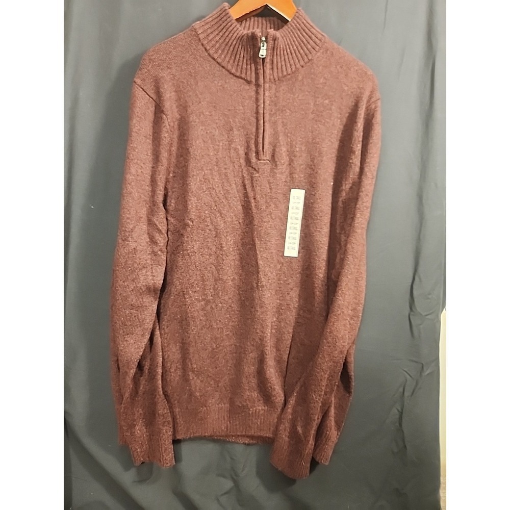 Mens Croft & Barrow Ribbed 1/4 Zip Sweater Sz X-l